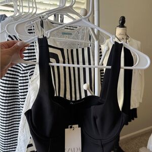 Zara Elegant Black Sleeveless Top